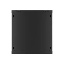 Szafa instalacyjna Rack wisząca 19" 12U 600x600 czarna drzwi metalowe