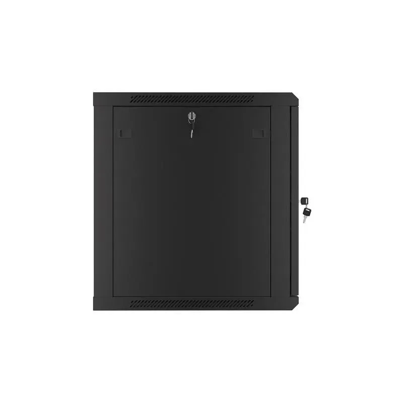 Szafa instalacyjna Rack wisząca 19" 12U 600x600 czarna drzwi metalowe