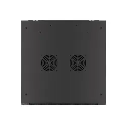 Szafa instalacyjna Rack wisząca 19" 12U 600x600 czarna drzwi metalowe