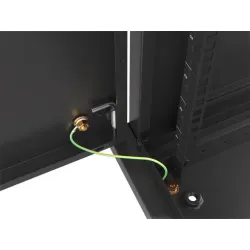 Szafa instalacyjna Rack wisząca 19" 12U 600x600 czarna drzwi metalowe