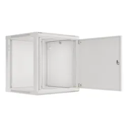 Szafa instalacyjna Rack wisząca 19" 12U 600x600 szara drzwi metalowe