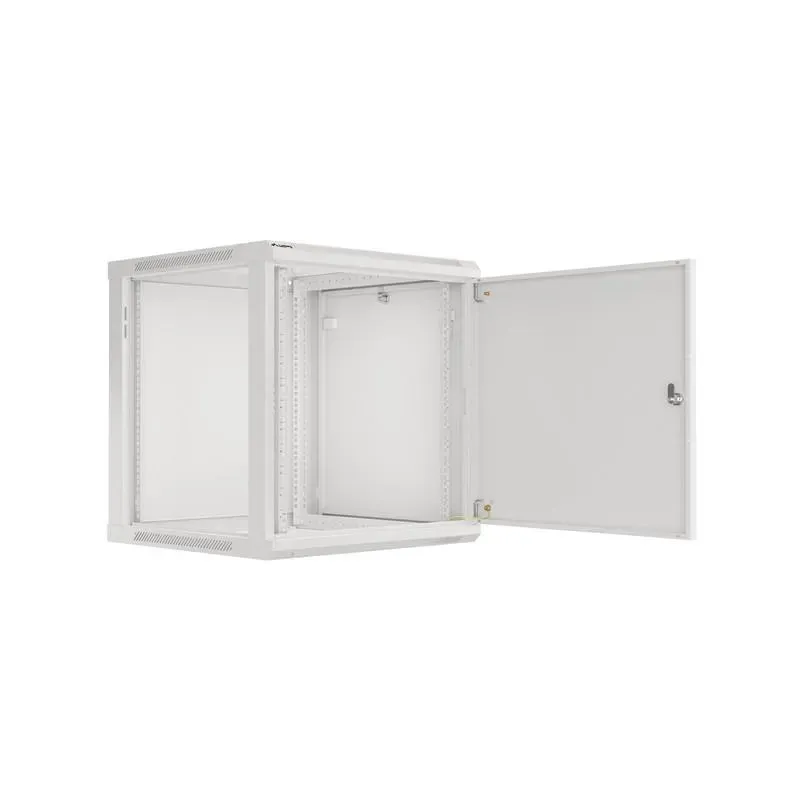 Szafa instalacyjna Rack wisząca 19" 12U 600x600 szara drzwi metalowe