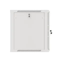 Szafa instalacyjna Rack wisząca 19" 12U 600x600 szara drzwi metalowe