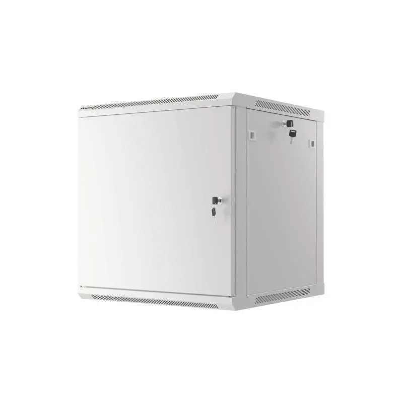 Szafa instalacyjna Rack wisząca 19" 12U 600x600 szara drzwi metalowe