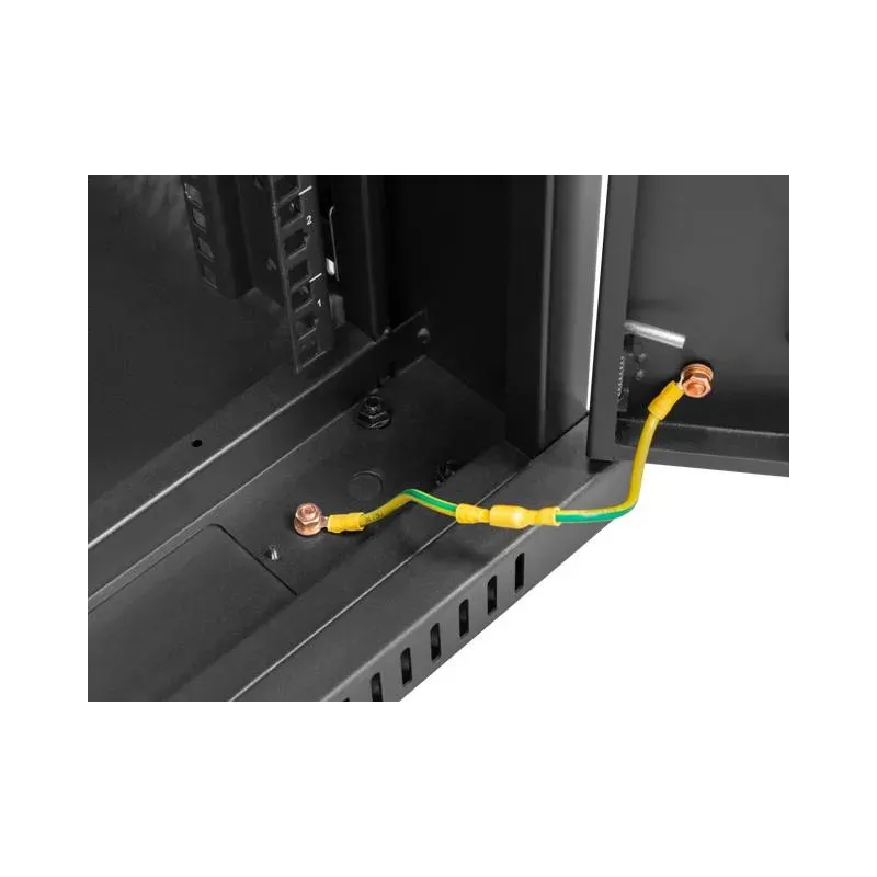 Szafa instalacyjna Rack stojąca 19" 37U 800x1000 czarna drzwi szklane LCD