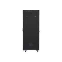 Szafa instalacyjna Rack stojąca 19" 37U 800x1000 czarna drzwi szklane LCD