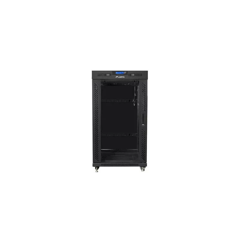 Szafa instalacyjna Rack stojąca 19" 22U 800x800 Drzwi Szklane czarna
