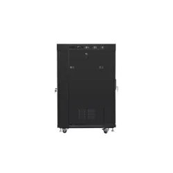 Szafa instalacyjna Rack stojąca 19" 22U 800x800 Drzwi Szklane czarna