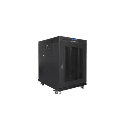 Szafa instalacyjna Rack stojąca 19" 15U 800x1000 Drzwi Perforowane czarna