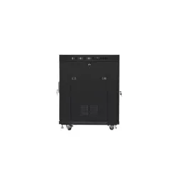Szafa instalacyjna Rack stojąca 19" 15U 800x1000 Drzwi Perforowane czarna