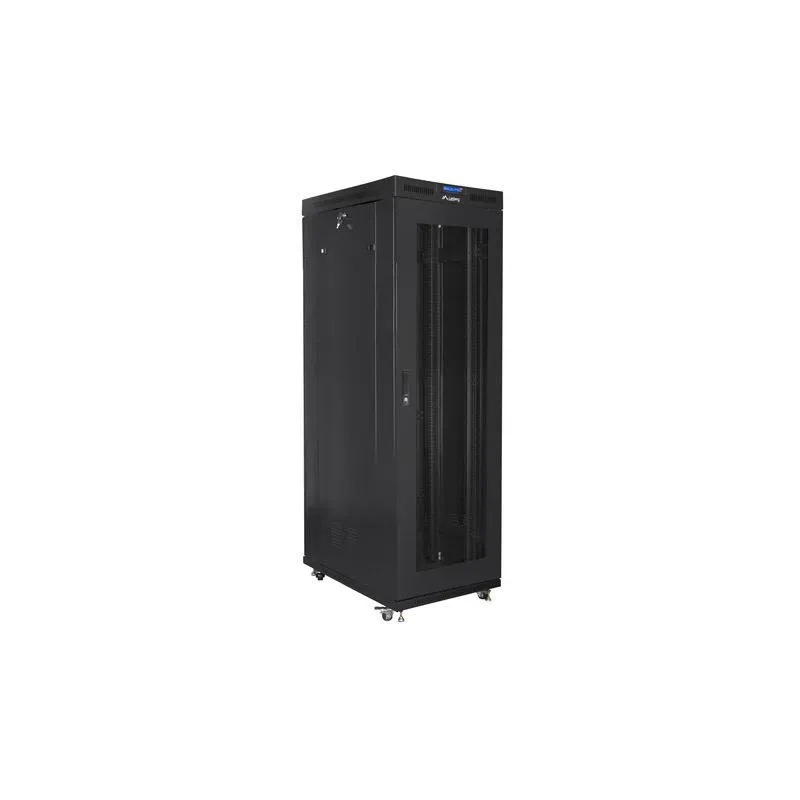 Szafa instalacyjna Rack stojąca 19" 27U 800x1000 Drzwi Perforowane czarna