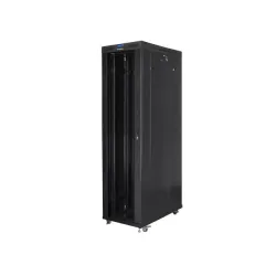 Szafa instalacyjna Rack stojąca 19" 47U 800x1200 czarna drzwi szklane LCD