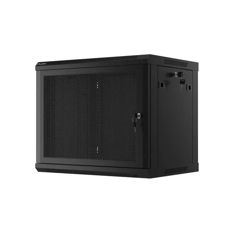 Szafa instalacyjna Lanberg rack wisząca 19" 9U 600x450 drzwi perforowane