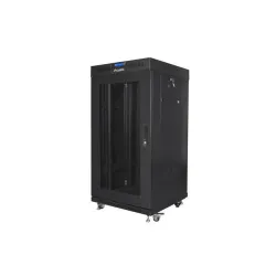 Szafa instalacyjna Rack stojąca 19" 22U 600x600 czarna drzwi perforowane