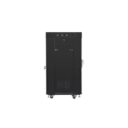 Szafa instalacyjna Rack stojąca 19" 22U 600x600 czarna drzwi perforowane