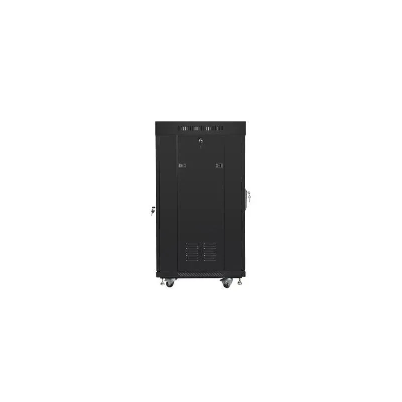Szafa instalacyjna Rack stojąca 19" 22U 600x600 czarna drzwi perforowane