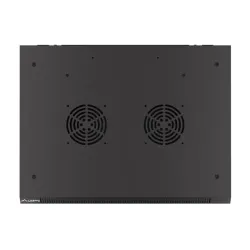 Szafa instalacyjna Rack wisząca 19" 12U 600x450 czarna drzwi perforowane