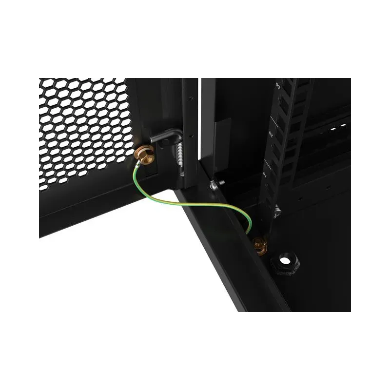 Szafa instalacyjna Rack wisząca 19" 12U 600x450 czarna drzwi perforowane