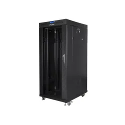 Szafa instalacyjna Rack stojąca 19" 27U 800x1200 Drzwi Szklane czarna