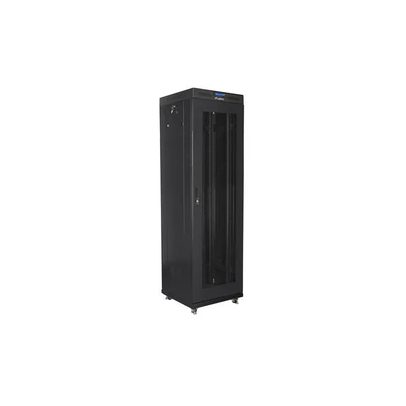Szafa instalacyjna Rack stojąca 19" 42U 600x600 LCD Drzwi Perforowane