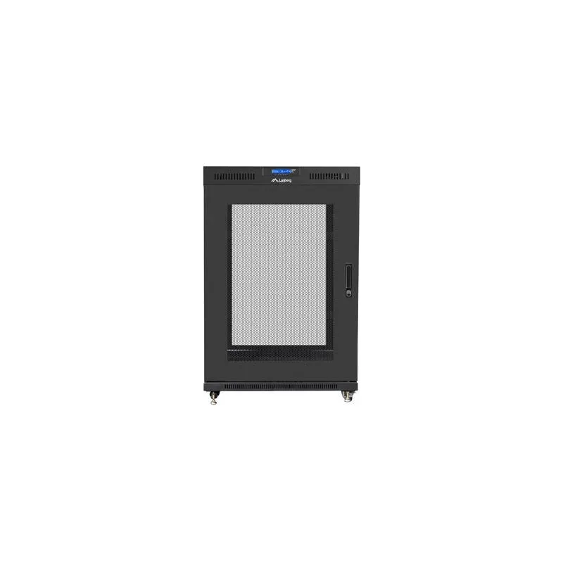 Szafa instalacyjna Rack stojąca 19" 22U 800x1000 czarna drzwi Perforowane