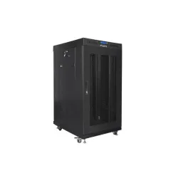 Szafa instalacyjna Rack stojąca 19" 22U 800x800 Drzwi Perforowane czarna