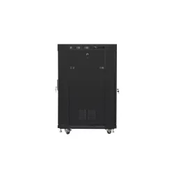 Szafa instalacyjna Rack stojąca 19" 22U 800x800 Drzwi Perforowane czarna
