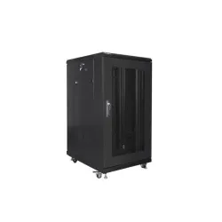 Szafa instalacyjna Rack stojąca 19" 22U 800x800 czarna drzwi perforowane