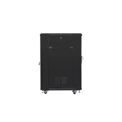 Szafa instalacyjna Rack stojąca 19" 22U 800x800 czarna drzwi perforowane