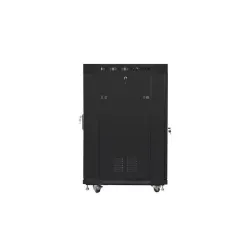 Szafa instalacyjna Rack stojąca 19" 22U 600x800 czarna drzwi szklane