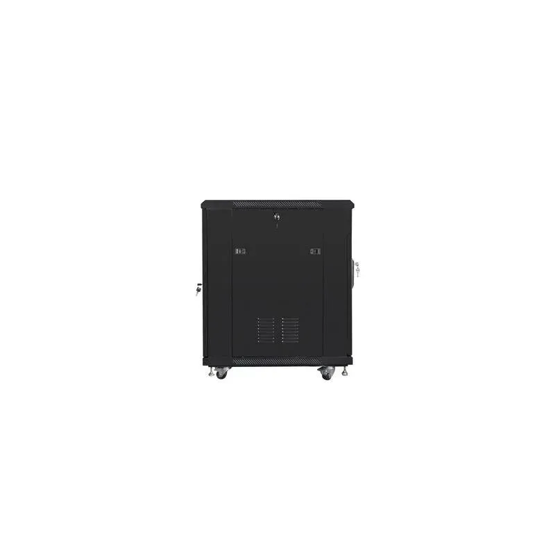 Szafa instalacyjna Rack stojąca 19" 15U 600x800 czarna drzwi perforowane