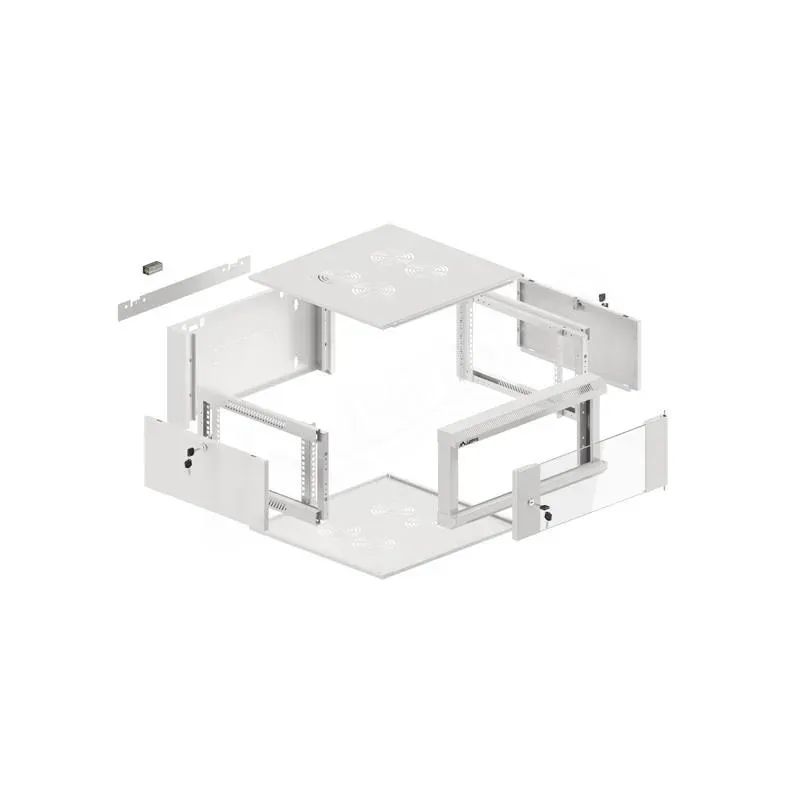 Szafa instalacyjna Lanberg rack wisząca 19" 4U 600 drzwi szklane szara