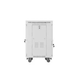 Szafa instalacyjna Rack stojąca 19" 15U 600x600 szara drzwi szklane LCD