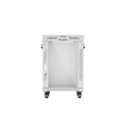 Szafa instalacyjna Rack stojąca 19" 15U 600x600 szara drzwi szklane LCD