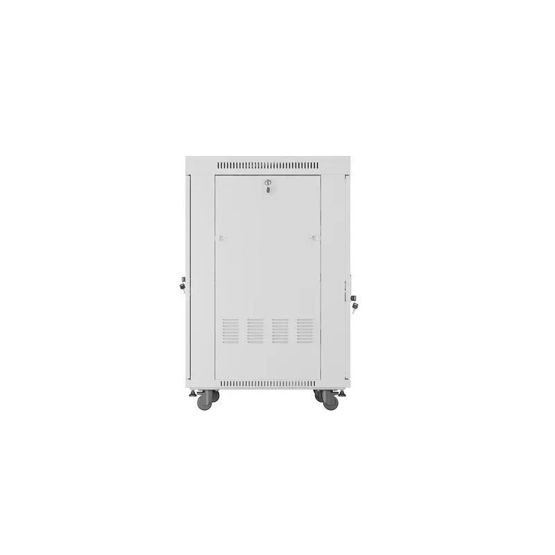 Szafa instalacyjna Rack stojąca 19" 22U 600x800 szara drzwi szklane Lanberg