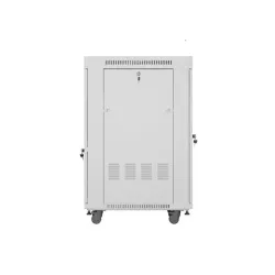 Szafa instalacyjna Rack stojąca 19" 22U 600x800 szara drzwi szklane Lanberg