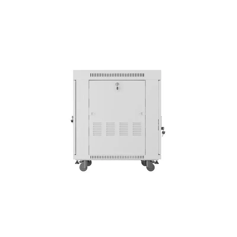 Szafa instalacyjna Rack stojąca 19" 15U 600x800 szara drzwi szklane LCD