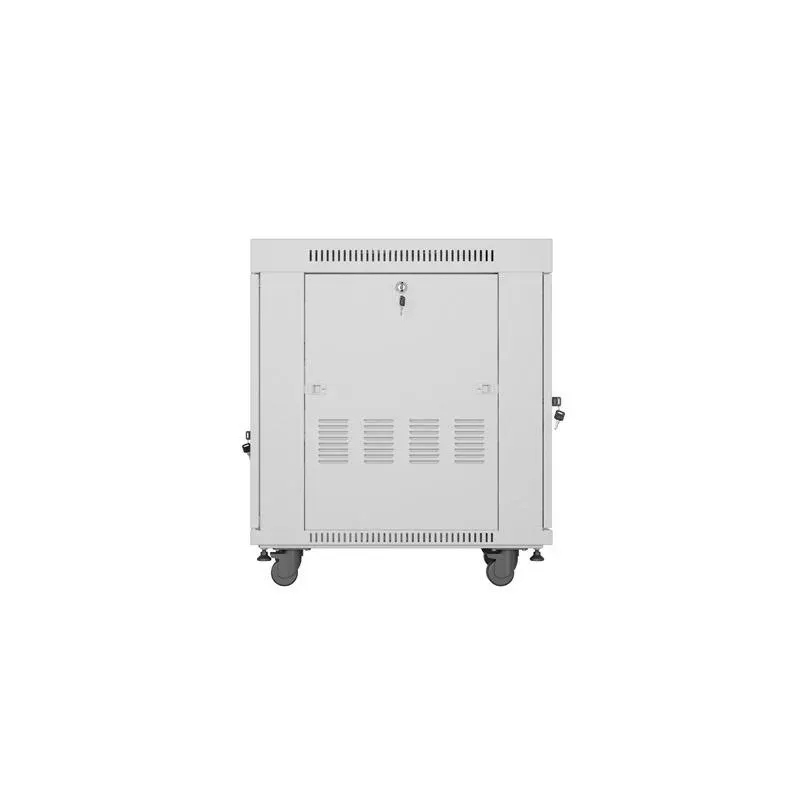 Szafa instalacyjna Rack stojąca 19" 15U 600x800 szara drzwi szklane LCD