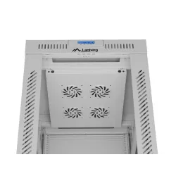 Szafa instalacyjna Rack stojąca 19" 42U 600x800 szara drzwi szklane LCD