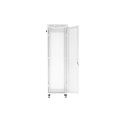 Szafa instalacyjna Rack stojąca 19" 42U 600x800 szara drzwi perforowane LCD