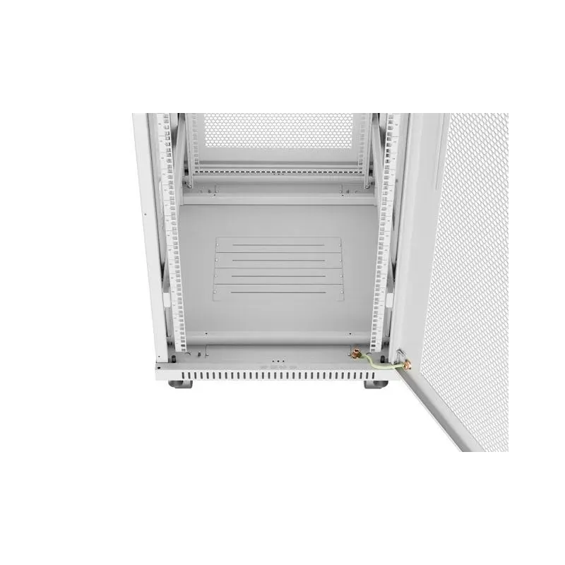 Szafa instalacyjna Rack stojąca 19" 42U 600x800 szara drzwi perforowane LCD