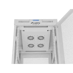 Szafa instalacyjna Rack stojąca 19" 42U 600x800 szara drzwi perforowane LCD