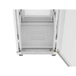 Szafa instalacyjna Rack stojąca 19" 27U 600x800 szara drzwi perforowane LCD