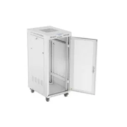 Szafa instalacyjna Rack stojąca 19" 27U 600x800 szara drzwi perforowane LCD
