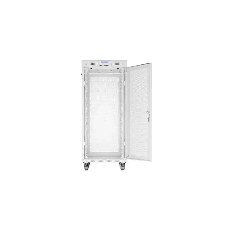Szafa instalacyjna Rack stojąca 19" 27U 600x800 szara drzwi perforowane LCD