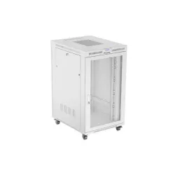 Szafa instalacyjna Rack stojąca 19" 27U 800x1000 Drzwi Perforowane szara