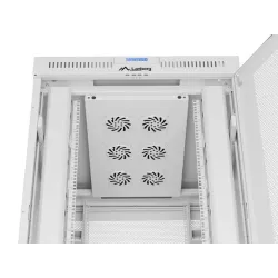 Szafa instalacyjna Rack stojąca 19" 27U 800x1000 Drzwi Perforowane szara