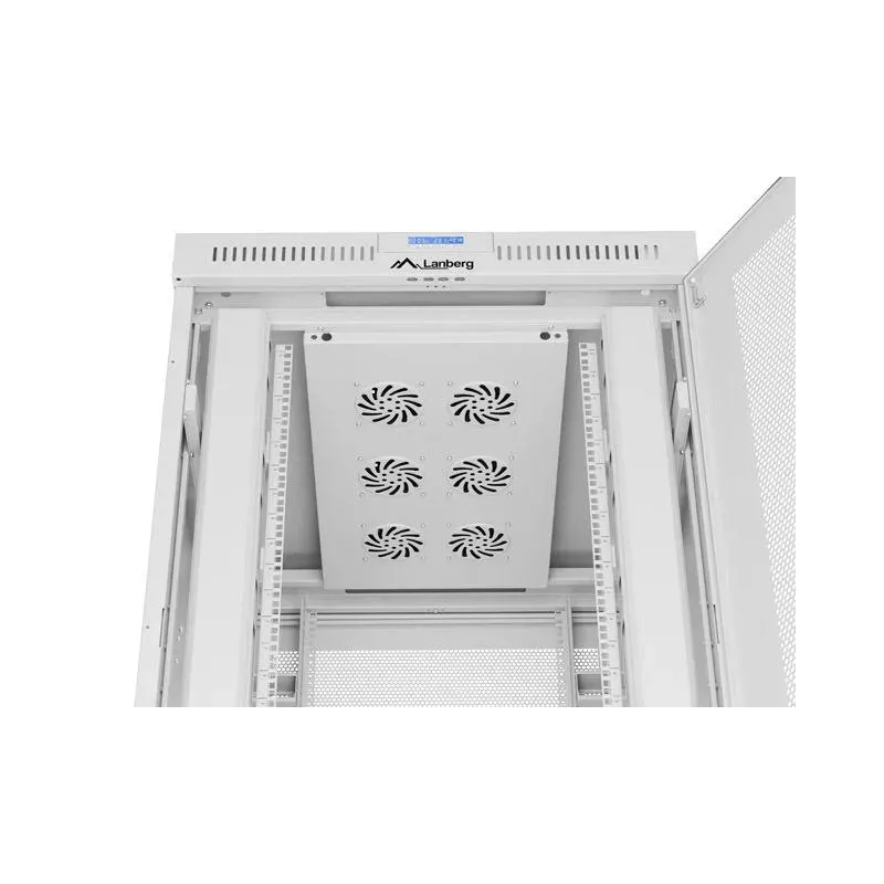 Szafa instalacyjna Rack stojąca 19" 27U 800x1000 Drzwi Perforowane szara