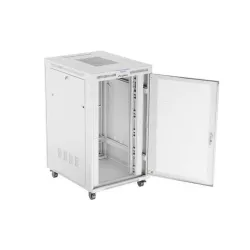 Szafa instalacyjna Rack stojąca 19" 27U 800x1000 Drzwi Perforowane szara