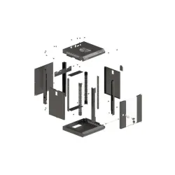 Szafa instalacyjna Rack Lanberg Wisząca 10" 6U 300x300 Drzwi przeszklone